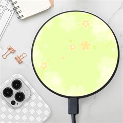 Aniseed Green Vintage Background Wireless Fast Charger(black) by Amaryn4rt