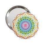 Mandala Pattern Rainbow Pride 2.25  Handbag Mirrors Front