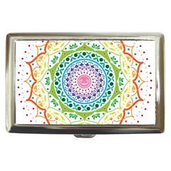 Mandala Pattern Rainbow Pride Cigarette Money Case by Ravend