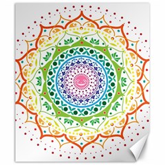 Mandala Pattern Rainbow Pride Canvas 20  X 24 