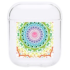 Mandala Pattern Rainbow Pride Hard Pc Airpods 1/2 Case by Ravend