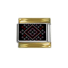 Pattern Abstract Design Art Gold Trim Italian Charm (9mm) by Ravend