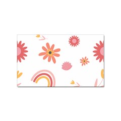 Seamless Pattern Flowers Rainbow Sticker Rectangular (10 Pack) by Ravend