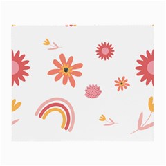 Seamless Pattern Flowers Rainbow Small Glasses Cloth by Ravend