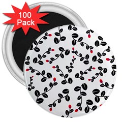 Pattern Flower Design Background 3  Magnets (100 Pack) by Ravend