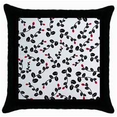 Pattern Flower Design Background Throw Pillow Case (black) by Ravend