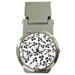 Pattern Flower Design Background Money Clip Watches Front