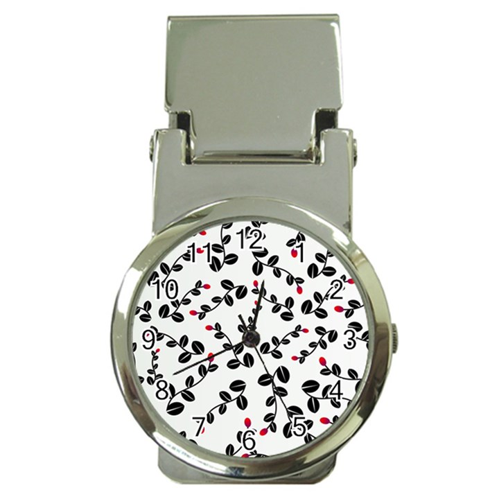 Pattern Flower Design Background Money Clip Watches