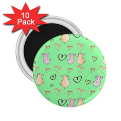 Pig Heart Digital 2 25  Magnets (10 Pack)  by Ravend