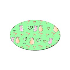 Pig Heart Digital Sticker (oval) by Ravend