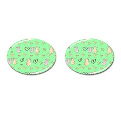 Pig Heart Digital Cufflinks (oval) by Ravend