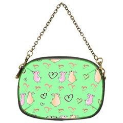 Pig Heart Digital Chain Purse (one Side) by Ravend