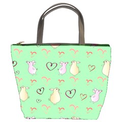 Pig Heart Digital Bucket Bag by Ravend