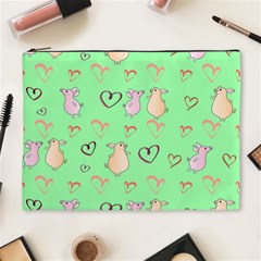 Pig Heart Digital Cosmetic Bag (xl) by Ravend