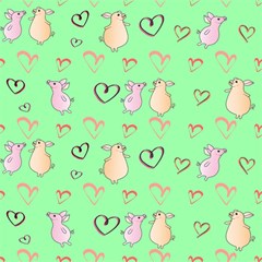 Pig Heart Digital Play Mat (rectangle) by Ravend