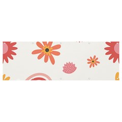 Seamless Pattern Flowers Rainbow Banner And Sign 12  X 4  by Ravend