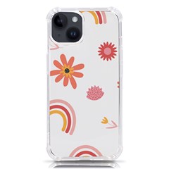 Seamless Pattern Flowers Rainbow Iphone 14 Tpu Uv Print Case by Ravend