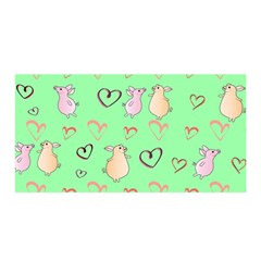 Pig Heart Digital Satin Wrap 35  X 70  by Ravend