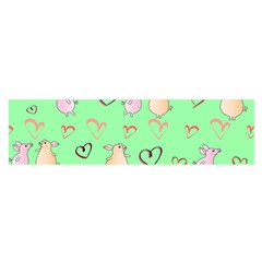 Pig Heart Digital Oblong Satin Scarf (16  X 60 ) by Ravend