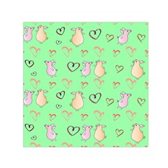 Pig Heart Digital Square Satin Scarf (30  X 30 ) by Ravend