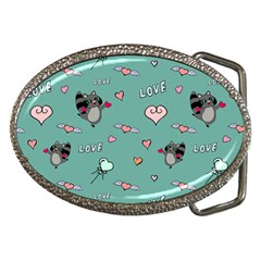 Raccoon Love Texture Seamless Belt Buckles by Ravend