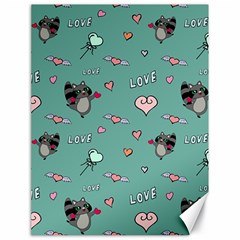 Raccoon Love Texture Seamless Canvas 18  X 24  by Ravend