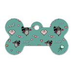 Raccoon Love Texture Seamless Dog Tag Bone (One Side) Front