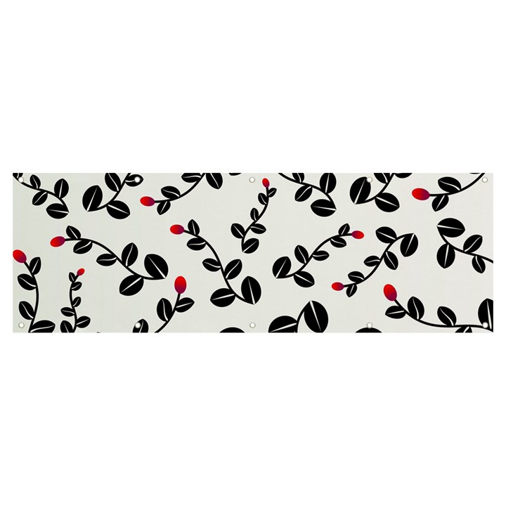 Pattern Flower Design Background Banner and Sign 12  x 4 