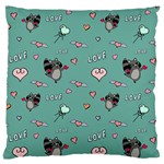 Raccoon Love Texture Seamless Large Premium Plush Fleece Cushion Case (Two Sides) Front