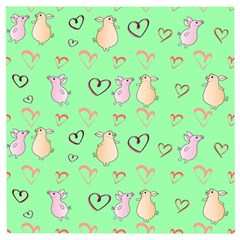 Pig Heart Digital Wooden Puzzle Square by Ravend