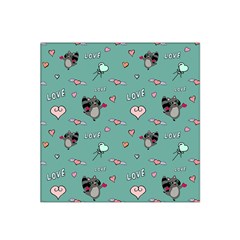 Raccoon Love Texture Seamless Satin Bandana Scarf 22  X 22  by Ravend