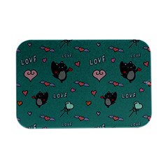 Raccoon Love Texture Seamless Open Lid Metal Box (silver)  