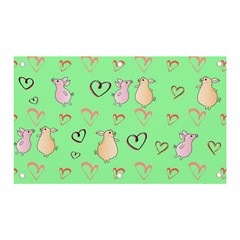 Pig Heart Digital Banner And Sign 5  X 3  by Ravend