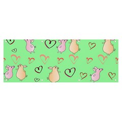 Pig Heart Digital Banner And Sign 8  X 3  by Ravend