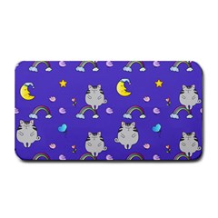 Cat Texture Pattern Seamless Rainbow Medium Bar Mat by Ravend