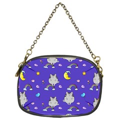 Cat Texture Pattern Seamless Rainbow Chain Purse (one Side) by Ravend