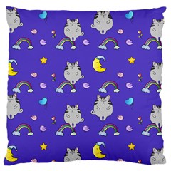 Cat Texture Pattern Seamless Rainbow Large Cushion Case (two Sides) by Ravend