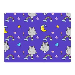 Cat Texture Pattern Seamless Rainbow Two Sides Premium Plush Fleece Blanket (mini) by Ravend