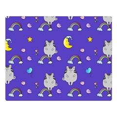 Cat Texture Pattern Seamless Rainbow Two Sides Premium Plush Fleece Blanket (large) by Ravend