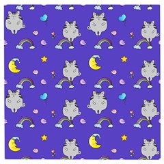 Cat Texture Pattern Seamless Rainbow Wooden Puzzle Square by Ravend