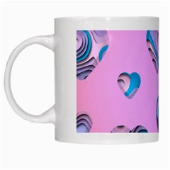 Hearts Pattern Love Background White Mug by Ravend