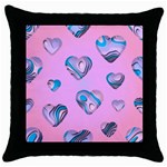 Hearts Pattern Love Background Throw Pillow Case (Black) Front