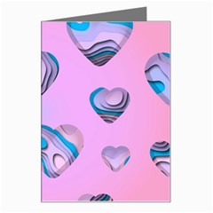 Hearts Pattern Love Background Greeting Card by Ravend