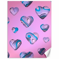 Hearts Pattern Love Background Canvas 12  X 16  by Ravend