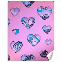 Hearts Pattern Love Background Canvas 18  X 24  by Ravend