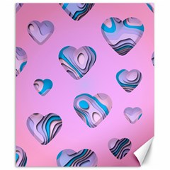 Hearts Pattern Love Background Canvas 20  X 24  by Ravend