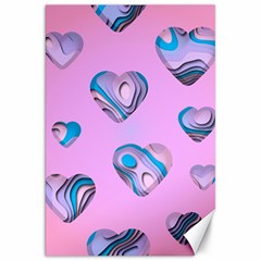 Hearts Pattern Love Background Canvas 20  X 30  by Ravend