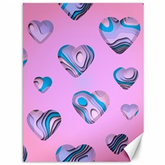 Hearts Pattern Love Background Canvas 36  X 48  by Ravend