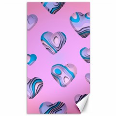 Hearts Pattern Love Background Canvas 40  X 72  by Ravend