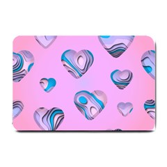 Hearts Pattern Love Background Small Doormat by Ravend